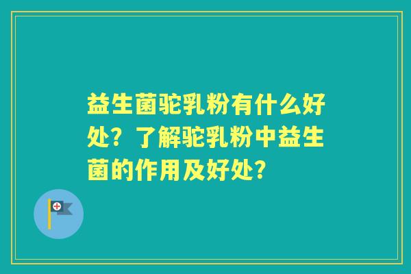 益生菌驼乳粉有什么好处？了解驼乳粉中益生菌的作用及好处？