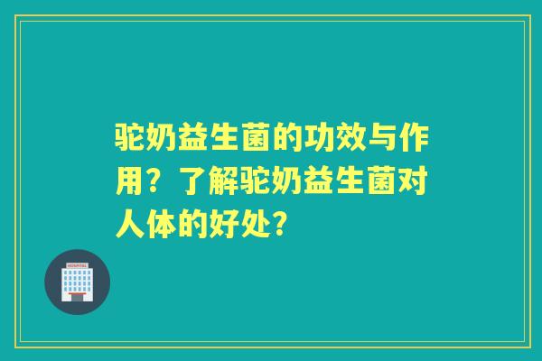 驼奶益生菌的功效与作用？了解驼奶益生菌对人体的好处？