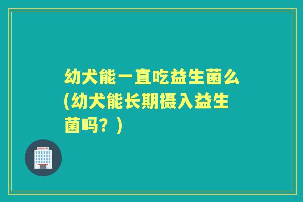 幼犬能一直吃益生菌么(幼犬能长期摄入益生菌吗？)