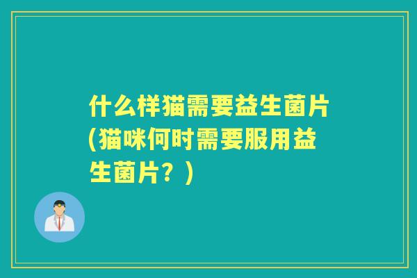 什么样猫需要益生菌片(猫咪何时需要服用益生菌片？)