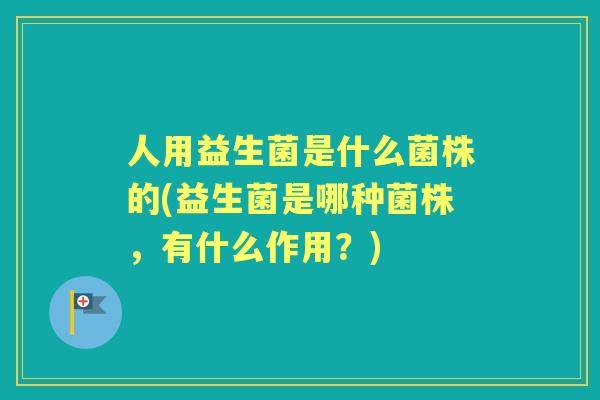 人用益生菌是什么菌株的(益生菌是哪种菌株，有什么作用？)