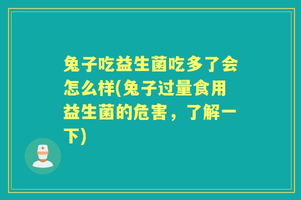 兔子吃益生菌吃多了会怎么样(兔子过量食用益生菌的危害,了解一下) 兔子吃益生菌吃多了会怎么样(兔子过量食用益生菌的危害,了解一下)