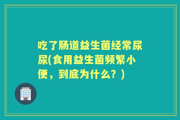 吃了肠道益生菌经常尿尿(食用益生菌频繁小便，到底为什么？)