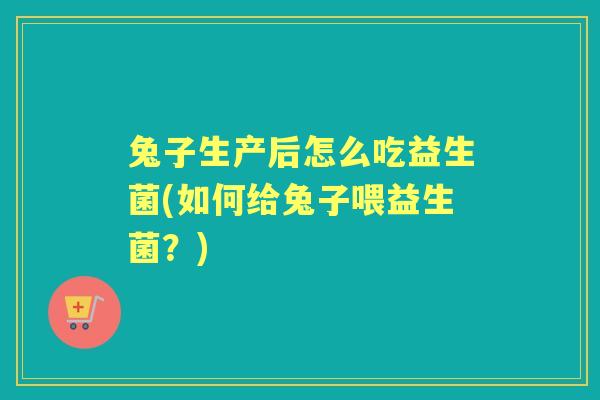 兔子生产后怎么吃益生菌(如何给兔子喂益生菌？)