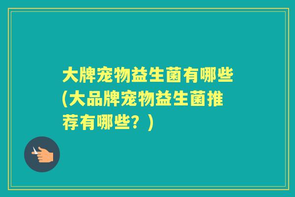 大牌宠物益生菌有哪些(大品牌宠物益生菌推荐有哪些?) 大牌宠物益生菌有哪些(大品牌宠物益生菌推荐有哪些?)
