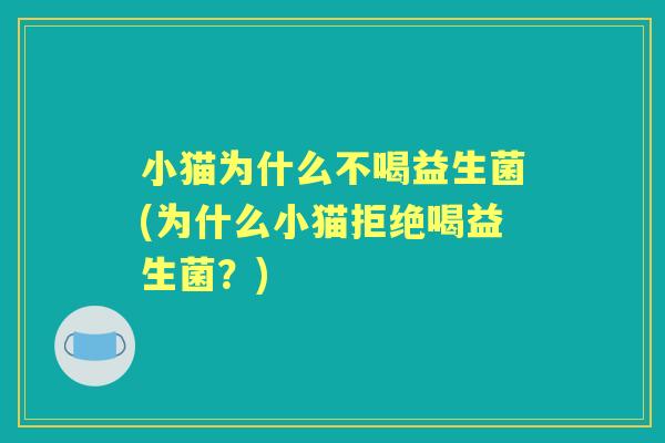 小猫为什么不喝益生菌(为什么小猫拒绝喝益生菌?) 小猫为什么不喝益生菌(为什么小猫拒绝喝益生菌?)