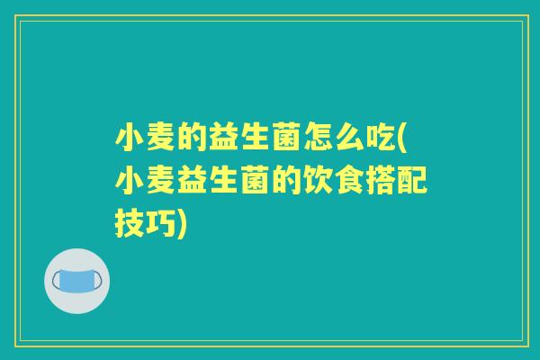 小麦的益生菌怎么吃(小麦益生菌的饮食搭配技巧) 小麦的益生菌怎么吃(小麦益生菌的饮食搭配技巧)