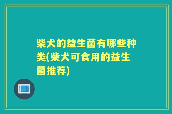 柴犬的益生菌有哪些种类(柴犬可食用的益生菌推荐)