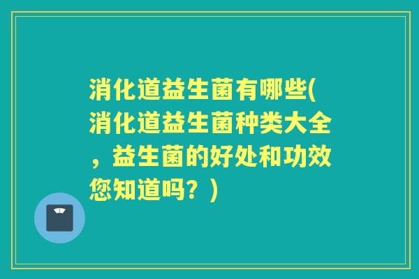 消化道益生菌有哪些(消化道益生菌种类大全,益生菌的好处和功效您知道吗?) 消化道益生菌有哪些(消化道益生菌种类大全,益生菌的好处和功效您知道吗?)