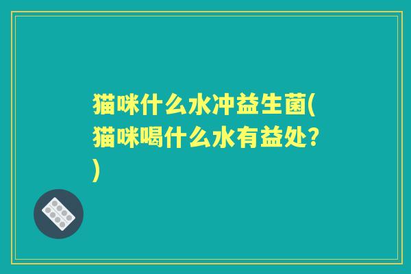 猫咪什么水冲益生菌(猫咪喝什么水有益处？)