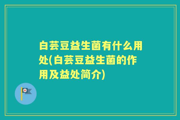 白芸豆益生菌有什么用处(白芸豆益生菌的作用及益处简介)