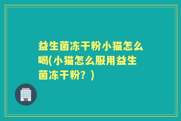 益生菌冻干粉小猫怎么喝(小猫怎么服用益生菌冻干粉?) 益生菌冻干粉小猫怎么喝(小猫怎么服用益生菌冻干粉?)