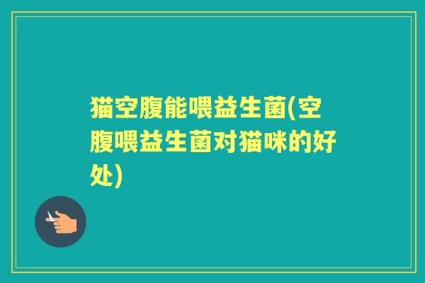 猫空腹能喂益生菌(空腹喂益生菌对猫咪的好处) 猫空腹能喂益生菌(空腹喂益生菌对猫咪的好处)