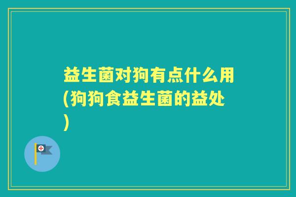 益生菌对狗有点什么用(狗狗食益生菌的益处) 益生菌对狗有点什么用(狗狗食益生菌的益处)