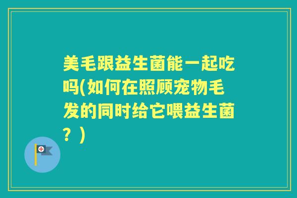 美毛跟益生菌能一起吃吗(如何在照顾宠物毛发的同时给它喂益生菌?) 美毛跟益生菌能一起吃吗(如何在照顾宠物毛发的同时给它喂益生菌?)