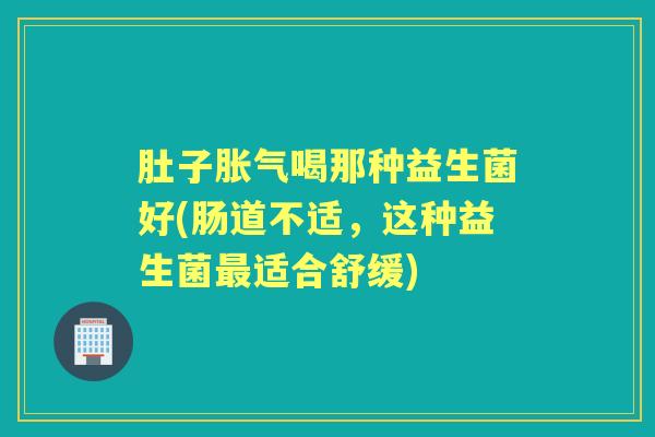 肚子喝那种益生菌好(肠道不适,这种益生菌适合舒缓) 肚子喝那种益生菌好(肠道不适,这种益生菌适合舒缓)