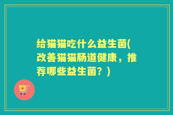 给猫猫吃什么益生菌(改善猫猫肠道健康,推荐哪些益生菌?) 给猫猫吃什么益生菌(改善猫猫肠道健康,推荐哪些益生菌?)