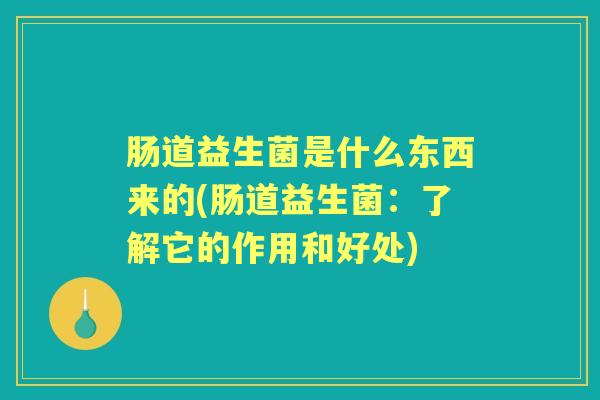 肠道益生菌是什么东西来的(肠道益生菌：了解它的作用和好处)