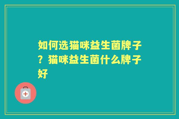 如何选猫咪益生菌牌子?猫咪益生菌什么牌子好 如何选猫咪益生菌牌子?猫咪益生菌什么牌子好