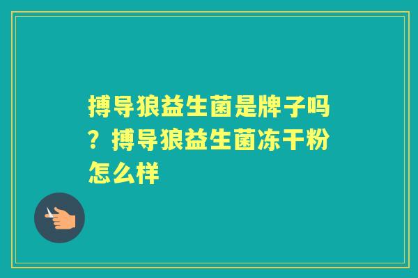 搏导狼益生菌是牌子吗?搏导狼益生菌冻干粉怎么样 搏导狼益生菌是牌子吗?搏导狼益生菌冻干粉怎么样