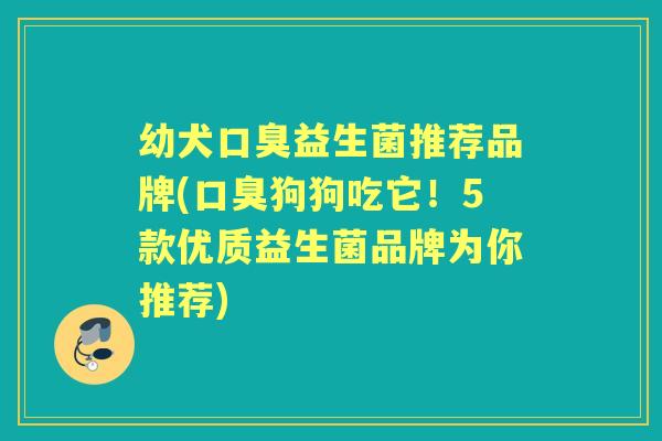幼犬益生菌推荐品牌(狗狗吃它!5款优质益生菌品牌为你推荐) 幼犬益生菌推荐品牌(狗狗吃它!5款优质益生菌品牌为你推荐)