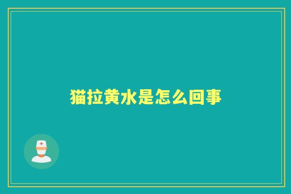 猫拉黄水是怎么回事