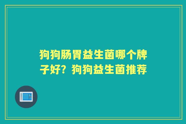 狗狗肠胃益生菌哪个牌子好?狗狗益生菌推荐 狗狗肠胃益生菌哪个牌子好?狗狗益生菌推荐