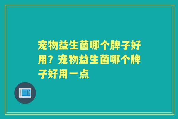 宠物益生菌哪个牌子好用?宠物益生菌哪个牌子好用一点 宠物益生菌哪个牌子好用?宠物益生菌哪个牌子好用一点