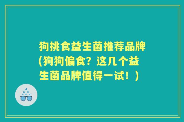 狗挑食益生菌推荐品牌(狗狗偏食?这几个益生菌品牌值得一试!) 狗挑食益生菌推荐品牌(狗狗偏食?这几个益生菌品牌值得一试!)