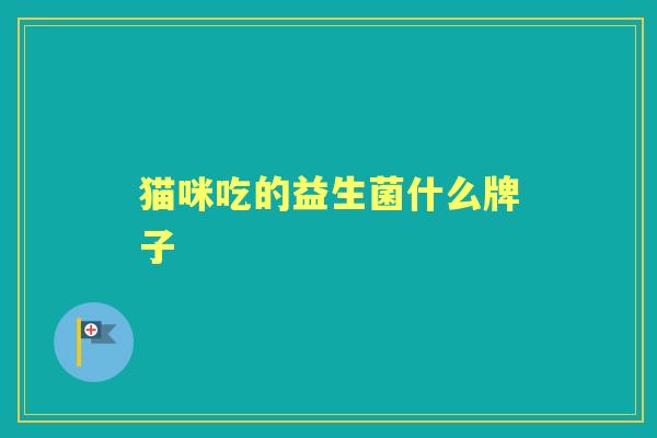 猫咪吃的益生菌什么牌子