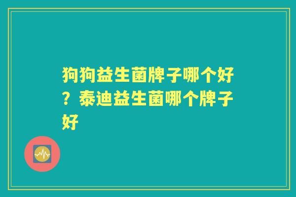狗狗益生菌牌子哪个好?泰迪益生菌哪个牌子好 狗狗益生菌牌子哪个好?泰迪益生菌哪个牌子好
