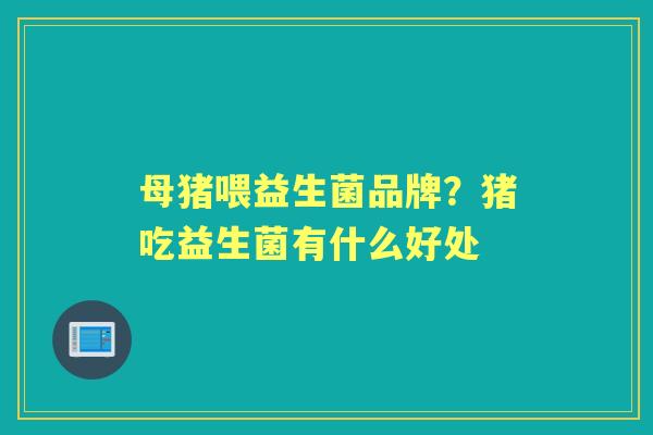 母猪喂益生菌品牌?猪吃益生菌有什么好处 母猪喂益生菌品牌?猪吃益生菌有什么好处