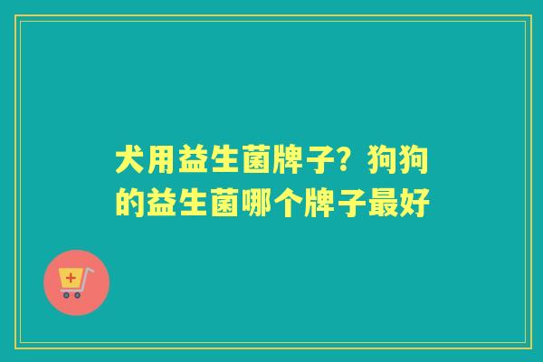 犬用益生菌牌子?狗狗的益生菌哪个牌子好 犬用益生菌牌子?狗狗的益生菌哪个牌子好