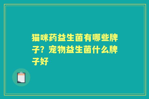 猫咪药益生菌有哪些牌子?宠物益生菌什么牌子好 猫咪药益生菌有哪些牌子?宠物益生菌什么牌子好