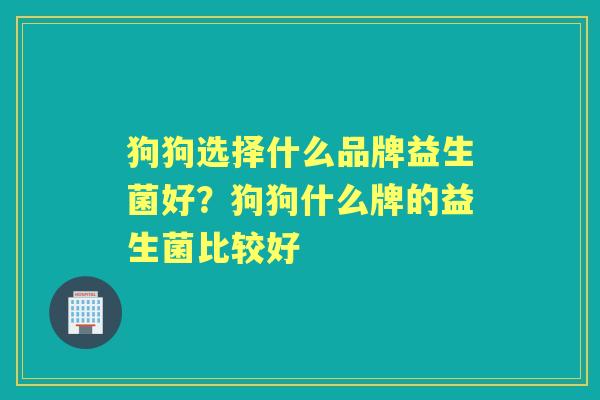 狗狗选择什么品牌益生菌好?狗狗什么牌的益生菌比较好 狗狗选择什么品牌益生菌好?狗狗什么牌的益生菌比较好
