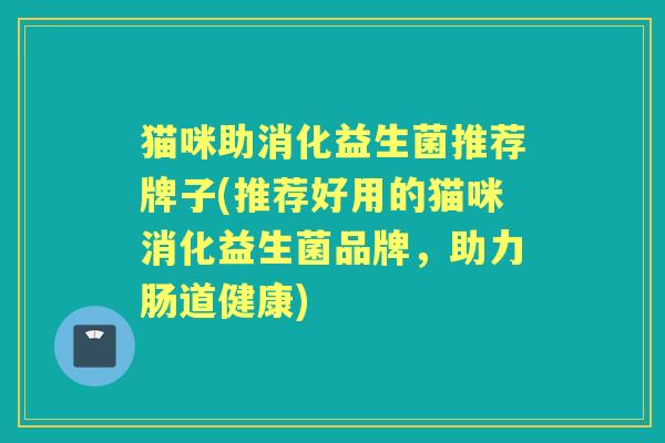猫咪助消化益生菌推荐牌子(推荐好用的猫咪消化益生菌品牌,助力肠道健康) 猫咪助消化益生菌推荐牌子(推荐好用的猫咪消化益生菌品牌,助力肠道健康)
