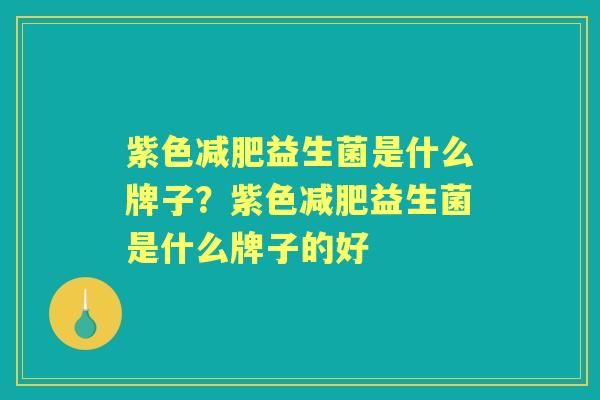 紫色益生菌是什么牌子?紫色益生菌是什么牌子的好 紫色益生菌是什么牌子?紫色益生菌是什么牌子的好