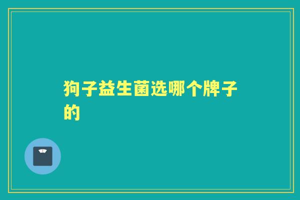 狗子益生菌选哪个牌子的