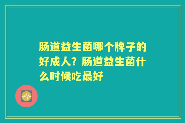肠道益生菌哪个牌子的好成人?肠道益生菌什么时候吃好 肠道益生菌哪个牌子的好成人?肠道益生菌什么时候吃好