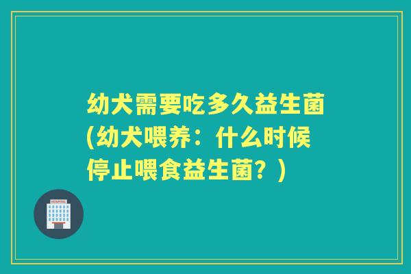 幼犬需要吃多久益生菌(幼犬喂养：什么时候停止喂食益生菌？)