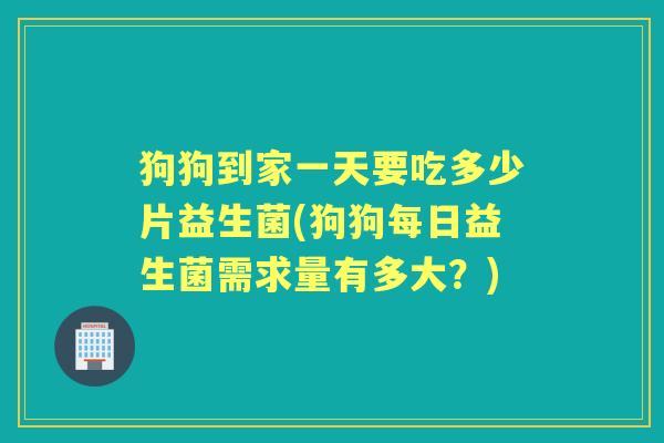 狗狗到家一天要吃多少片益生菌(狗狗每日益生菌需求量有多大？)