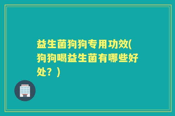 益生菌狗狗专用功效(狗狗喝益生菌有哪些好处?) 益生菌狗狗专用功效(狗狗喝益生菌有哪些好处?)
