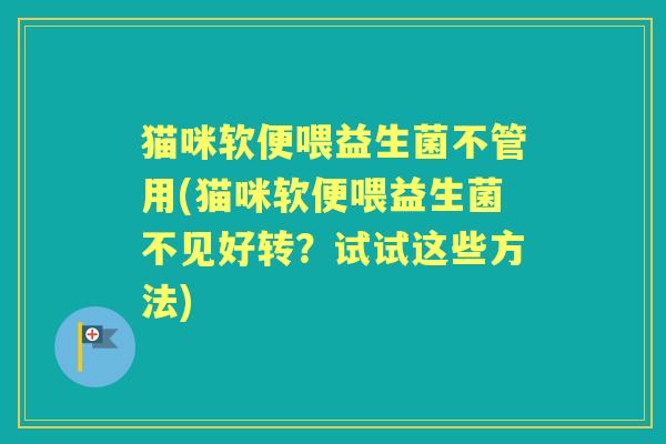 猫咪软便喂益生菌不管用(猫咪软便喂益生菌不见好转？试试这些方法)