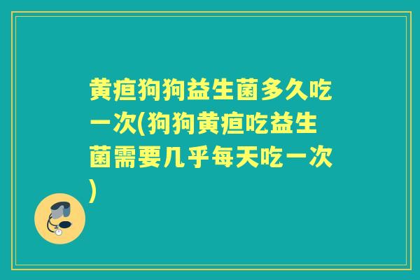 黄疸狗狗益生菌多久吃一次(狗狗黄疸吃益生菌需要几乎每天吃一次) 黄疸狗狗益生菌多久吃一次(狗狗黄疸吃益生菌需要几乎每天吃一次)