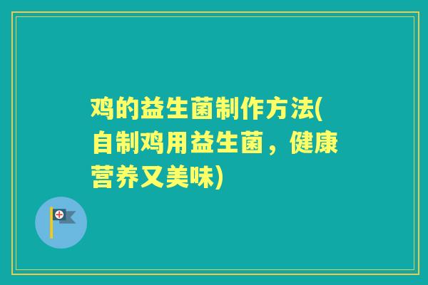 鸡的益生菌制作方法(自制鸡用益生菌，健康营养又美味)