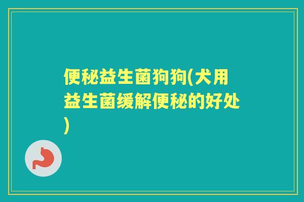 益生菌狗狗(犬用益生菌缓解的好处)