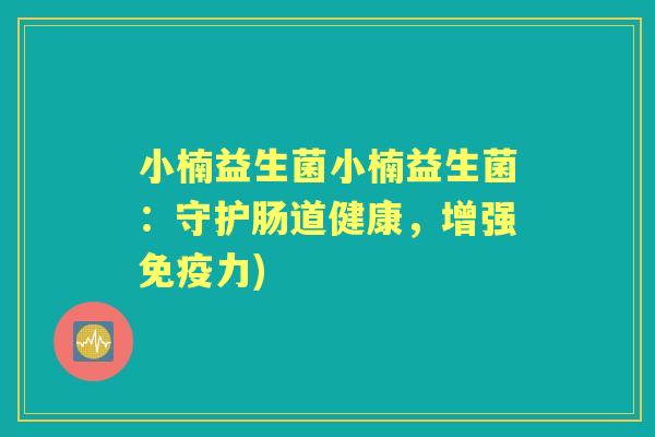 小楠益生菌小楠益生菌：守护肠道健康，增强力)