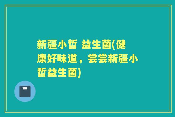 新疆小哲 益生菌(健康好味道,尝尝新疆小哲益生菌) 新疆小哲 益生菌(健康好味道,尝尝新疆小哲益生菌)