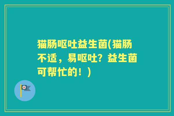 猫肠益生菌(猫肠不适，易？益生菌可帮忙的！)