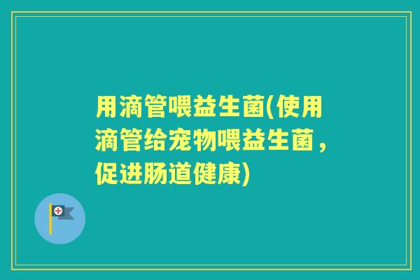 用滴管喂益生菌(使用滴管给宠物喂益生菌,促进肠道健康) 用滴管喂益生菌(使用滴管给宠物喂益生菌,促进肠道健康)